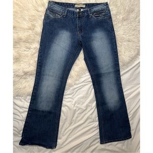 Apollo Jeans | Vintage Y2K Bratz Bootcut Faded Medium Dark Wash Denim Jeans